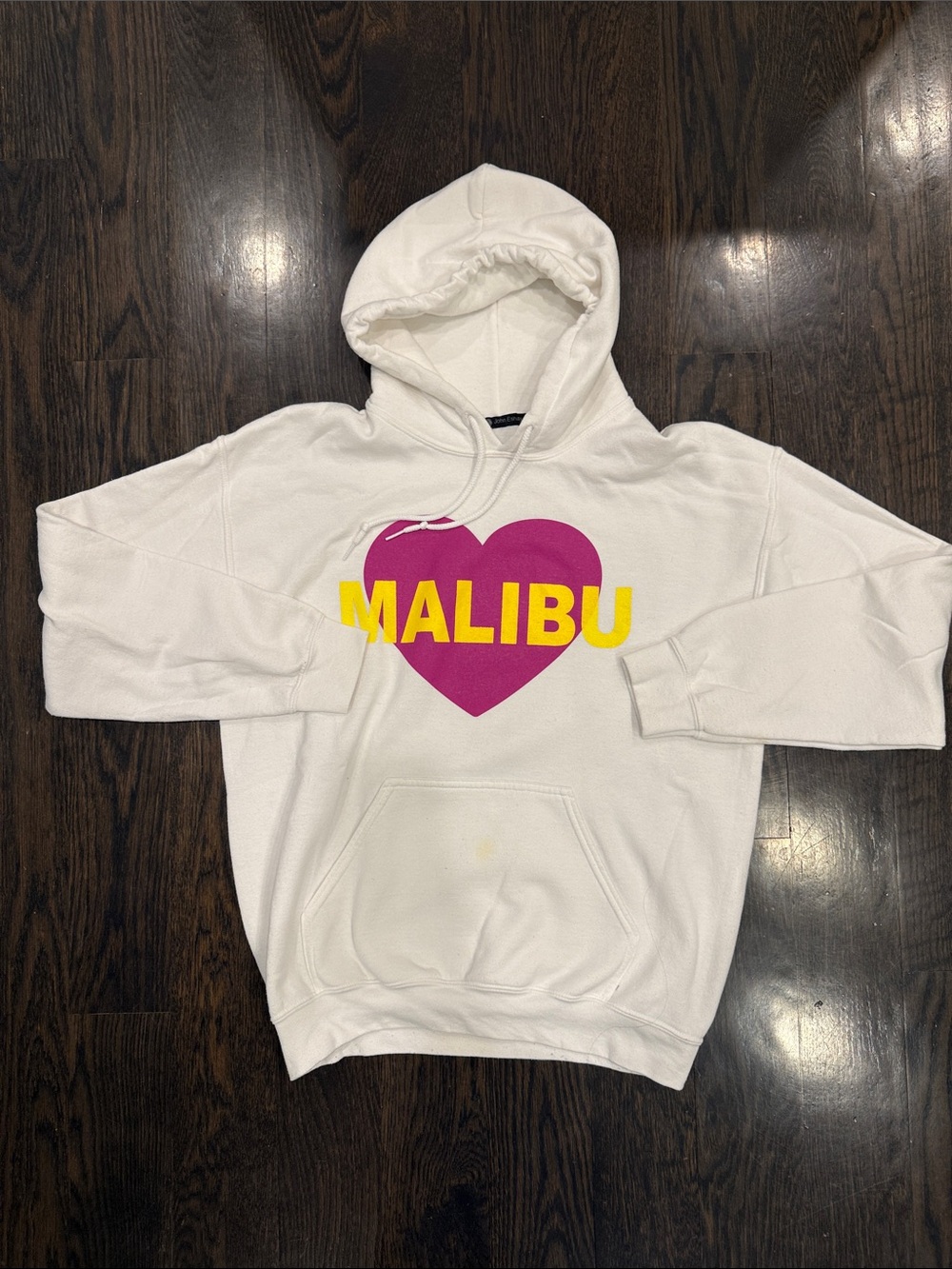 White Malibu Heart Graphic Hoodie JET